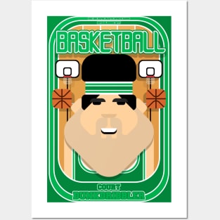 Basketball Green - Court Dunkdribbler - Victor version Posters and Art